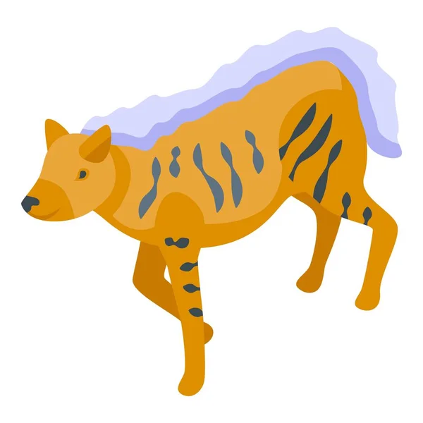 Gouden Hyena Icoon Isometrische Vector Wilde Dieren Savannehond — Stockvector