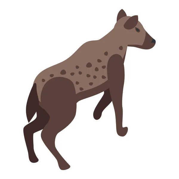 Icône Chien Savanna Vecteur Isométrique Hyène Animale Nature Animal — Image vectorielle