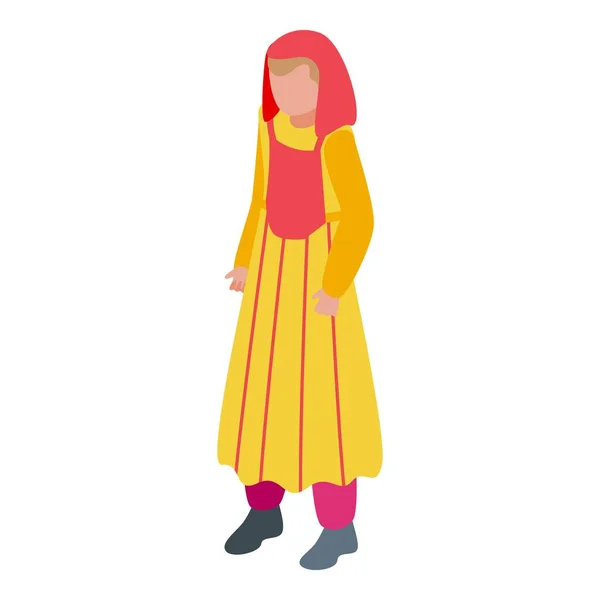 여성은 등거리 벡터를 상징합니다 타지키스탄 랜드마크 — 스톡 벡터