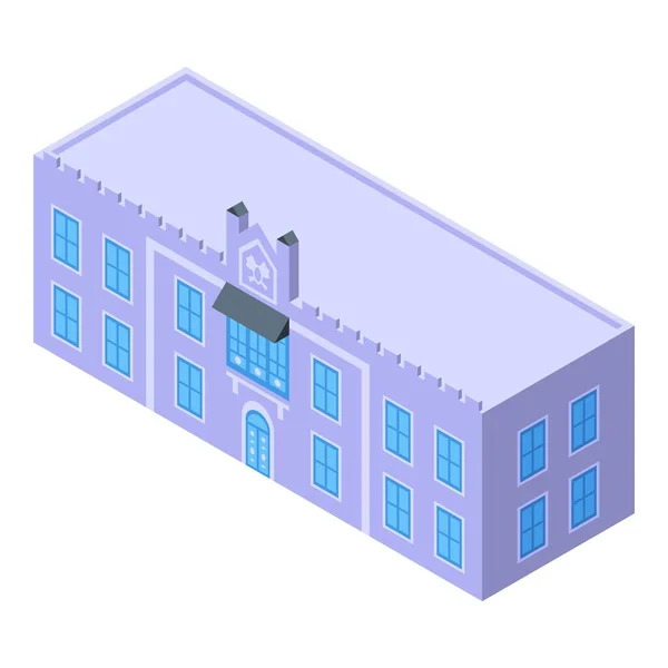 Vettore Isometrico Dell Icona Del Vecchio Edificio Viaggio Città Casa — Vettoriale Stock