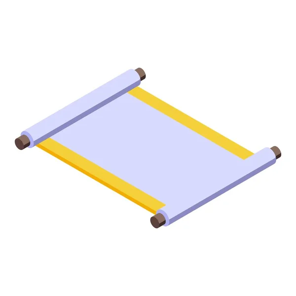 Chine Défilement Icône Vecteur Isométrique Décoration Chinoise Rouleau Papier — Image vectorielle