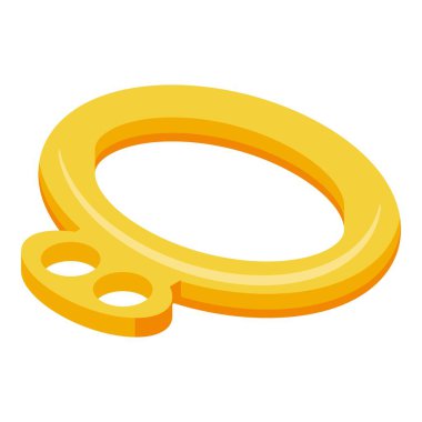 Lastik espander ikon izometrik vektörü. Spor salonu. Kol atletik