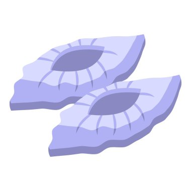 Hemşire ayakkabısı kapağı izometrik vektörü. Tıbbi koruma. Üniforma koruması