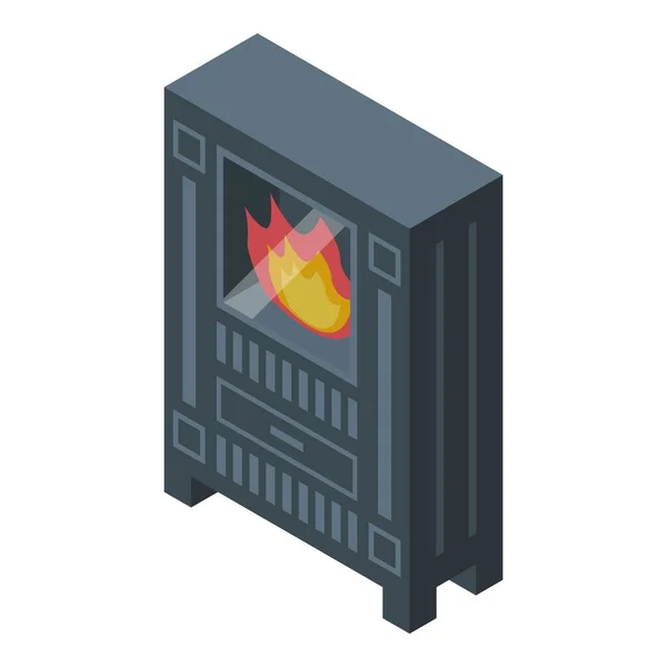 アイコン等価ベクトルを置き換えます 炉の火だ 木造住宅 — ストックベクタ
