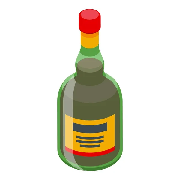 Portugiesische Weinflasche Symbol Isometrischen Vektor Essküche Portugal — Stockvektor