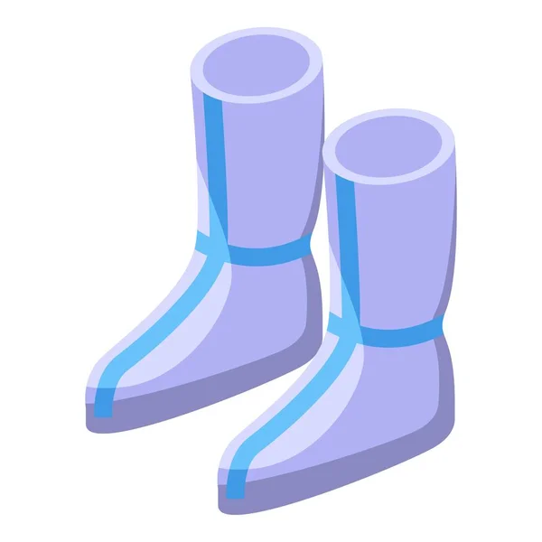 Ayakkabı Kapağı Ikon Izometrik Vektörü Tıbbi Koruma Hemşire Sağlığı — Stok Vektör