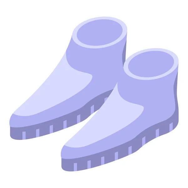 Ícone Cobertura Sapato Plástico Vetor Isométrico Bota Hospital Uniforme Proteger —  Vetores de Stock