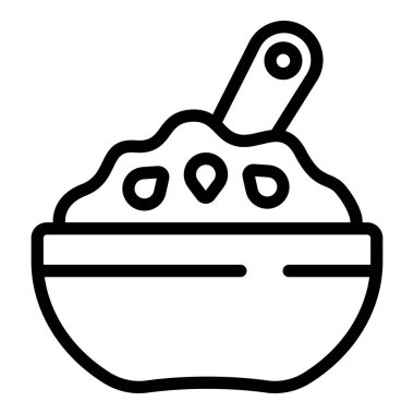 Karabuğday kabı ikonu ana hatları vektörü. Mısır gevreği. Organik botanik