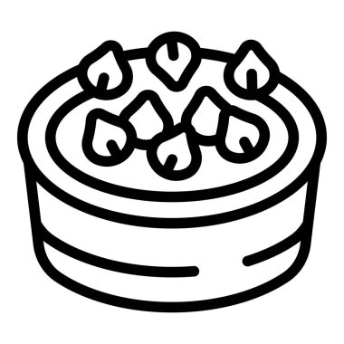 Botanik karabuğday ikonu ana hatları vektörü. Çiçek bitkisi. Mısır gevreği tarlası