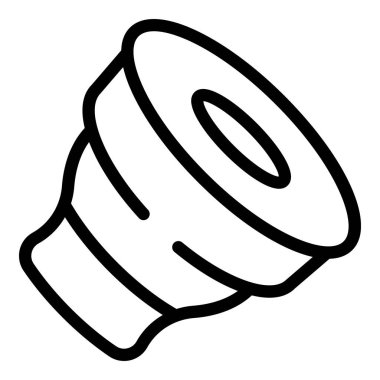 Kültür davul ikonu ana hat vektörü. Seyahat turizmi. Tapınağın ulusal