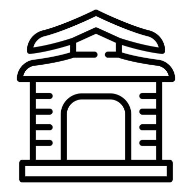 Ulusal gezi ikonu ana hat vektörü. Seyahat kültürü. Turizm Haritası