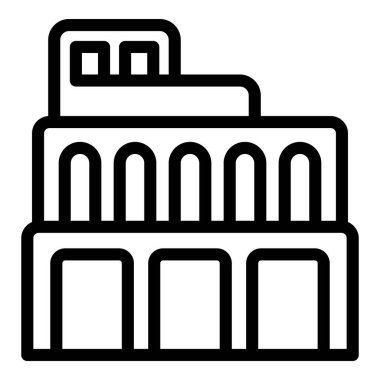 Ulusal bina ikonu ana hat vektörü. Turizm simgesi. Kültür Turizmi