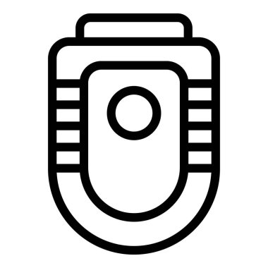 Tuvalet klasik ikon ana hatları vektörü. Cinsiyet odası. Klasik biçim