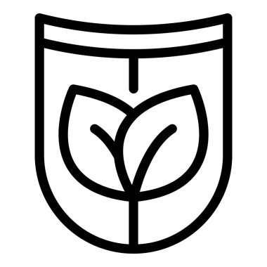 Eko geri dönüşüm simgesi ana hatları vektörü. Plastiği tekrar kullan. Kimyasal kağıt