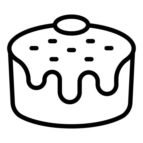 焼きパネットワークアイコンアウトラインベクトル ケーキパン スライスベーカリー — ストックベクタ