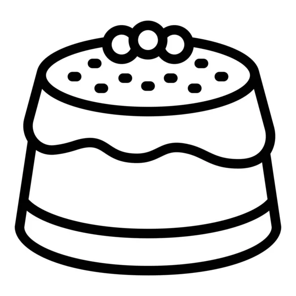 单糖图标勾勒矢量 切食物 奶酪甜点 — 图库矢量图片
