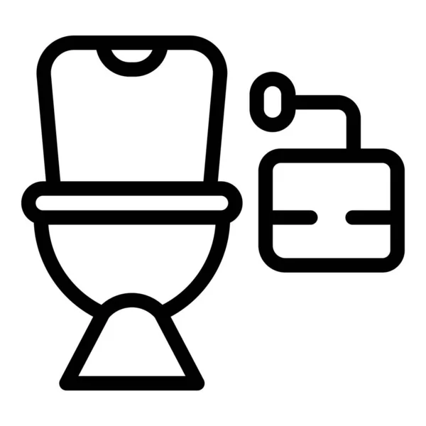 Tuvalet Ikonu Ana Hatları Vektörü Tuvaleti Kamuya Açık Park — Stok Vektör