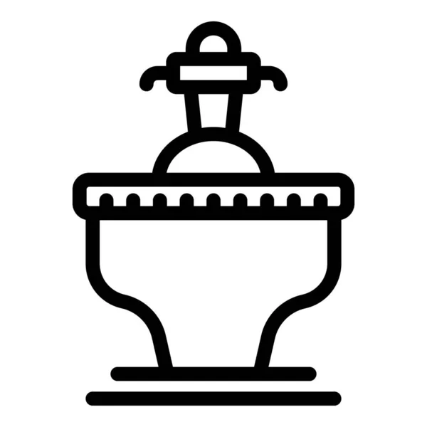 Ikona Toalety Zarys Wektor Pokój Płci Obywatele — Wektor stockowy