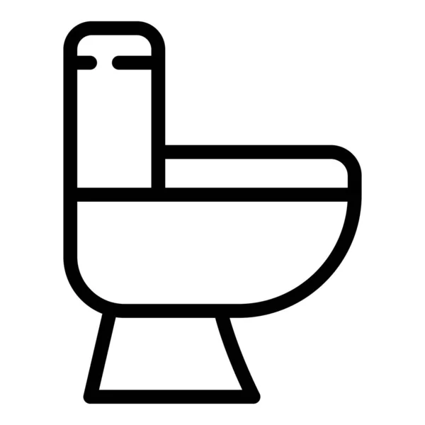 Toilettenansicht Symbol Umrissvektor Toilette Frauentür — Stockvektor