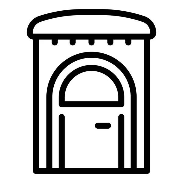 Vektor Obrysu Dveří Koupelny Pohlaví Záchod — Stockový vektor
