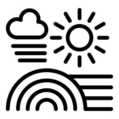 Güneş enerjisi ikonu ana hat vektörü. Eko güç. Su yaprağı