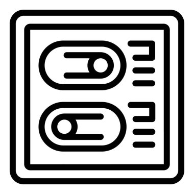 Web silme simgesi dış hat vektörü. Sosyal hesap. Servis kutusu