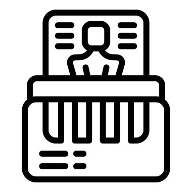 Servis simgesi dış hat vektörünü kaldır. Sosyal hesap. Web Sil