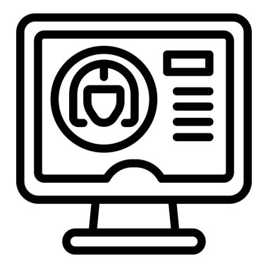 Profil simgesi dış hat vektörü siliniyor. Sosyal hesap. Detele Ağı