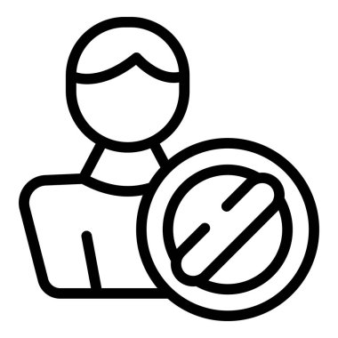 Karakter simgesi dış hat vektörünü sil. Sosyal profil. Servis kutusu