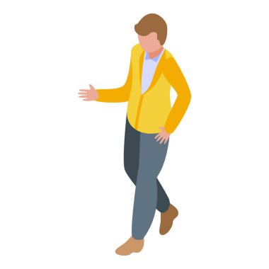 Vekil beceri ikonu izometrik vektörü. Drama eğitimi. Hizmet kulübü