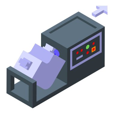 Altın çizgi ikonu izometrik vektörü. Madenci. Tünel kaz