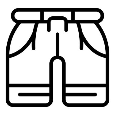 Yüzme şortu ikon ana hatları vektörü. Su sporu. Plaj sörfü