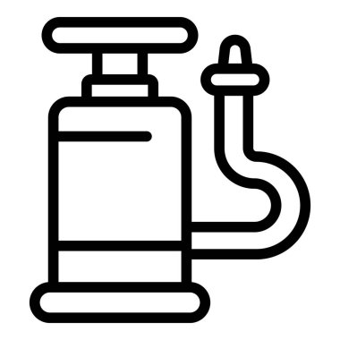 Hava pompası ikonu ana hat vektörü. Aşırı sörfçü. Etkin atlama