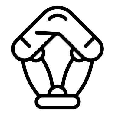 Rüzgar sporu ikonu ana hat vektörü. Sıradışı bir yaz. Sörf sahili