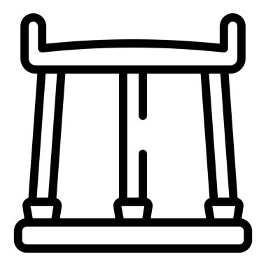 Uçurtma uçuran uç ikon ana hat vektörü. Uçurtma rüzgarı. Erkek sörfçü