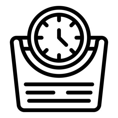 Ders zamanı simgesi ana hat vektörü. Eğitim kursu. Halk başarısı