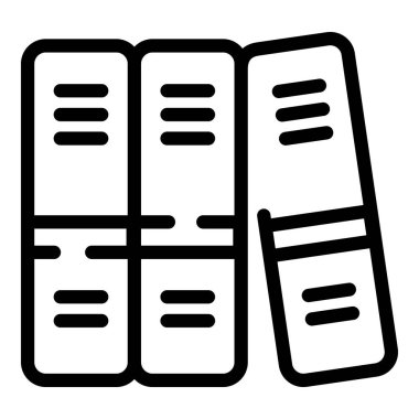 Kitap yığını ana hatları vektörü. Rota semineri. Çevrimiçi okul