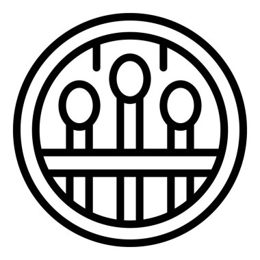 Eko pamuk çubuğu ikon ana hatları vektörü. Plastik çubuk. DNA tomurcuk