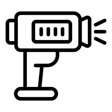 Okul termometre ikonu ana hatları vektörü. Güvenli dönüş. Çocuklar güvende.