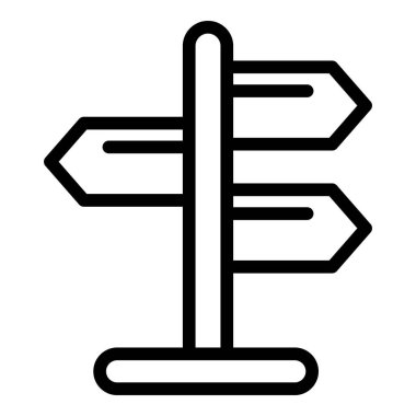 Futbol kampı yön ikonu ana hat vektörü. Spor maçı. Gol atışı.