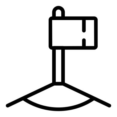 Köşedeki bayrak simgesi ana hat vektörü. Antrenman takımı. Futbol sporu