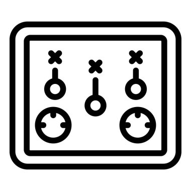 Tablet oyun simgesi ana hatları vektörü. Mobil bilgisayar. Dijital aygıt