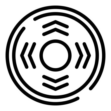 Denetleyici oyun simgesi ana hatları vektörü. Dijital cihaz. Uygulama videosu