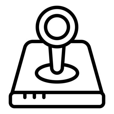 Joystick simgesi ana hat vektörü. Çevrimiçi oyun. Oyuncu konsolu