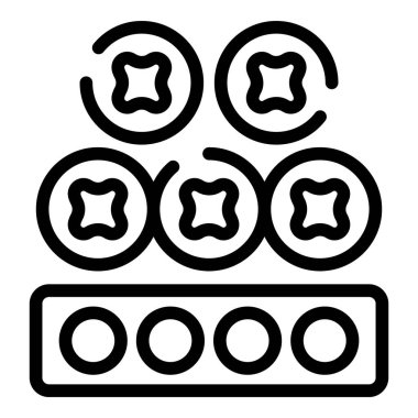 Sensör bitkisi ana hatları vektörü. Veri uygulaması. GPS 'i kontrol et