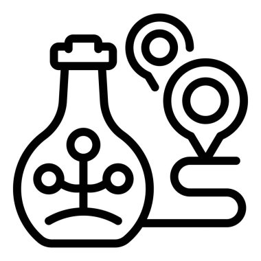 Akıllı kontrol simgesi dış hat vektörü. Çiftçi tableti. Uygulama yemeği