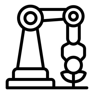 El robotu ikonu ana hat vektörü. Drone sistemi. Algılayıcı tesisi