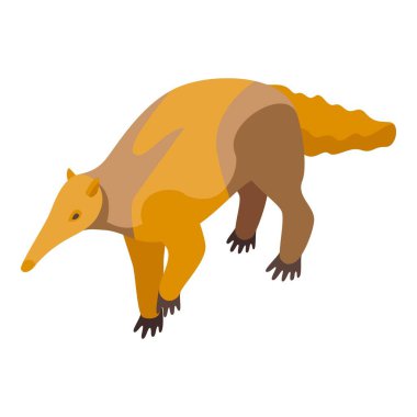 Tropik karıncayiyen ikonu izometrik vektörü. Orman hayvanı. Vahşi memeli.