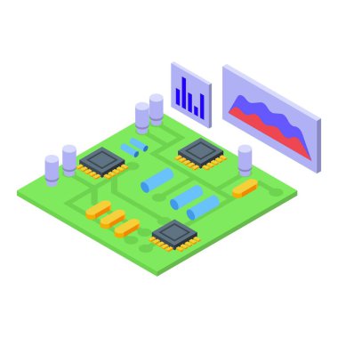 Trend teknolojileri ikon izometrik vektörü. Gelecekteki iş. İnsan avcısı