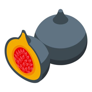 Hırvatistan meyve gıda ikonu izometrik vektörü. Şehir yolculuğu. Kültür Turisti